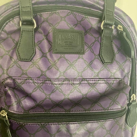 Like new Anna Sui purple faux leather mini backpack - Picture 4 of 9